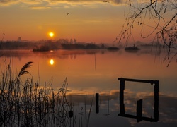 Wschód słońca, Jezioro, Szachty, Poznań