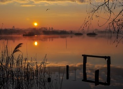 Wschód słońca, Jezioro, Szachty, Poznań