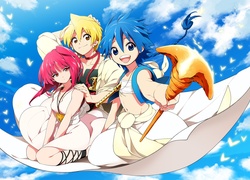 Magi, Aladdin, Alibaba, Morgiana, anime, manga