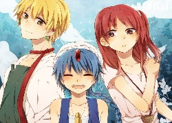 Magi, Alibaba Saluja, Aladdin, Morgiana, anime, manga