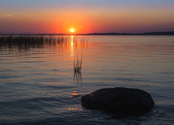 Wschód słońca, Jezioro, Śniardwy, Mazury