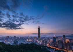 Nocą, Taipei 101