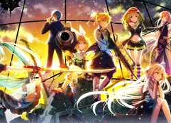 Vocaloid, Hatsune Miku, Kaito, Kagamine Rin, Kagamine Len, Gumi, Megurine Luka, IA