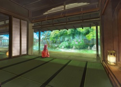 Dom, Japonia, Dziewczynka, Kimono