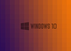 Windows 10, Logo, Czarny, Pomarańczowy