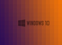 Windows 10, Logo, Czarny, Pomarańczowy