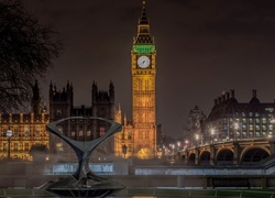 Londyn, Rzeka, Most, Big Ben