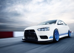 Mitsubishi, Lancer, Evo X, Niebieskie felgi