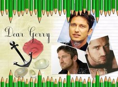 Gerard Butler,ołówek, kotwica