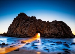 Morze, Skały, Przebijające Światło, Kalifornia