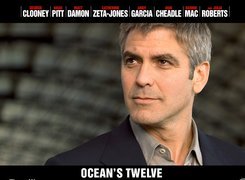 George Clooney,siwe włosy, brązowe oczy