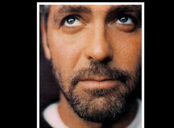 George Clooney,broda, wąsy