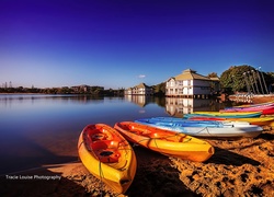 Kajaki, Sportowe, Jezioro, Australia