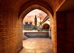 Wielka Brytania, Londyn, Big Ben, Pałac Westminster, Tunel