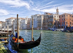 Gondola, Kanał, Domy, Wenecja