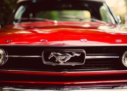 Czerwony, Ford, Mustang, Rozmycie