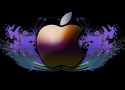 Logo, Apple, Fioletowa, Grafika