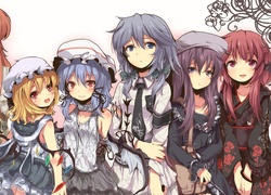 Touhou, Hong Meiling, Flandre Scarlet, Remilia Scarlet, Izayoi Sakuya, Patchouli Knowledge, Koakuma