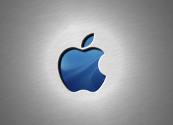 Logo, Apple, Niebieskie, 3D