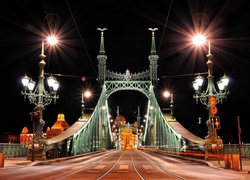 Most, Światła, Noc, Budapeszt, Węgry