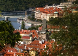 Rzeka, Most, Panorama, Miasta, Praga, Czechy