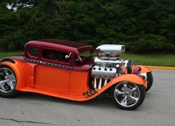 1930, Ford, Mudel A Street Rod, Czerwony