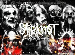 Slipknot,twarze, kolce, maska