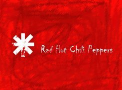 Red Hot Chili Peppers,znaczek , czerwone tło