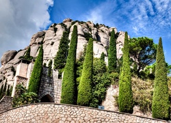 Klasztor, Montserrat, Katalonia, Hiszpania, Skały