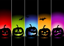 Kolorowe, Dynie, Halloween