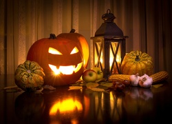 Dynia, Halloween, Lampion