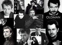 Gary Oldman,ciemny strój, czapka