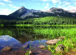 Góry, Trawa, Jezioro