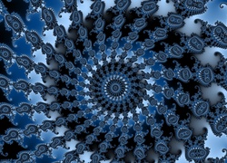 Niebieska, Spirala, Fraktal