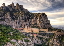Hiszpania, Katalonia, Montserrat, Opactwo Matki Bożej, Klasztor,  Góry