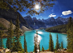 Jezioro Moraine, Alberta, Kanada, Góry