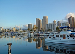 Honolulu, Hawaje, Waikiki, Jachty