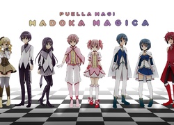 Mahou Shoujo Madoka Magica, Tomoe Mami, Akemi Homura, Kaname Madoka, Miki Sayaka, Sakura Kyouko