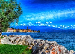 Włochy, Sorrento, Góry, Jezioro