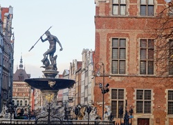 Gdańsk, Stare Miasto, Posag, Posejdon, Zabytkowe, Kamienica