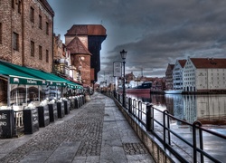 Gdańsk, Nabrzeże, Żuraw, Zabytek, HDR