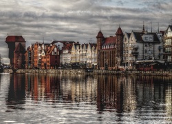 Gdańsk, Motława, Zabytkowe, Kamienice, HDR