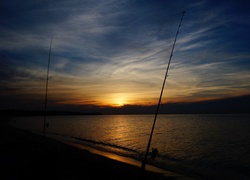 Zachód, Morze, Surfcasting