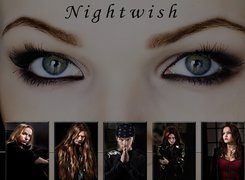 Nightwish,oczy, spojrzenie, zespół , twarze