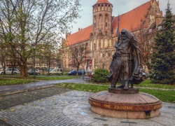 Posąg, Kościół, Plac, Gdańsk