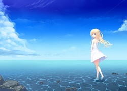 Dziewczyna, Woda, Niebo, Anime