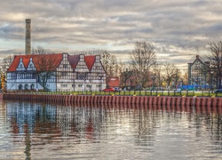 Gdańsk, Motława, Rzeka, Budynki, HDR