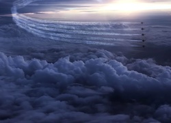 Chmury, Samoloty