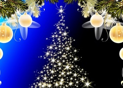 Choinka, Bombki, Boże Narodzenie, Święta