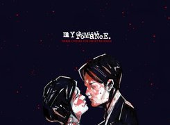 My Chemical Romance,głowy, kobieta, facet , usta